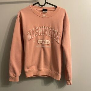 Washington DC Peach Crewneck Sweatshirt